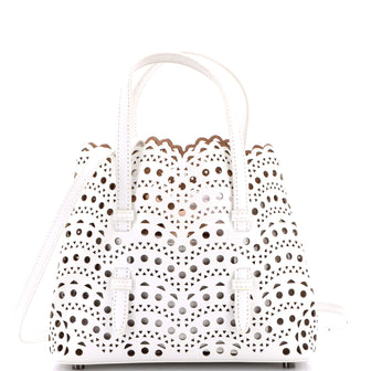 Alaia Mina Tote Laser Cut Leather 20