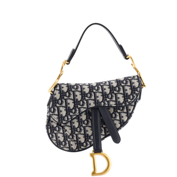 Christian Dior Saddle Handbag Oblique Canvas Mini