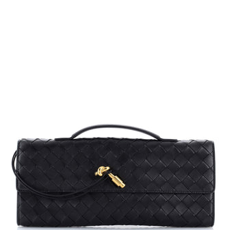 Bottega Veneta Andiamo Top Handle Clutch Intrecciato Nappa Long