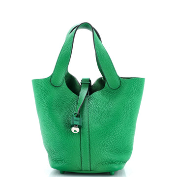 Hermes Monochrome Picotin Lock Bag Clemence PM