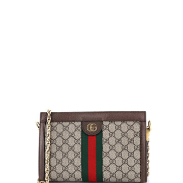 Gucci Ophidia Chain Shoulder Bag GG Coated Canvas Small
