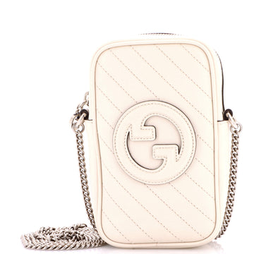 Gucci Blondie NM Crossbody Bag Diagonal Quilted Leather Mini