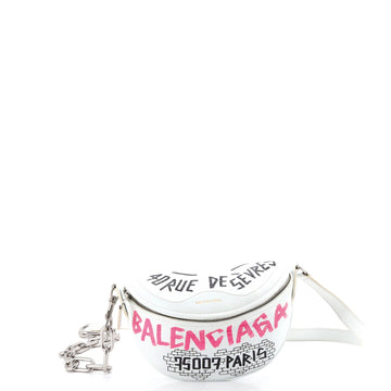 Balenciaga Graffiti Souvenir Belt Bag Leather XXS