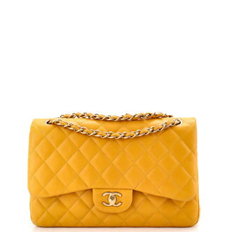 Chanel Classic Double Flap Bag Quilted Lambskin Jumbo