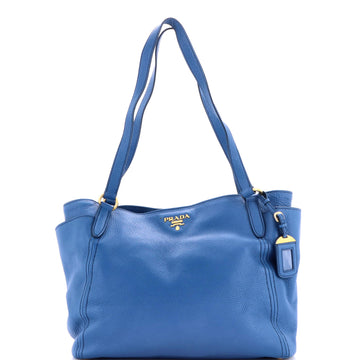 Prada Side Pocket Convertible Tote Vitello Daino Large