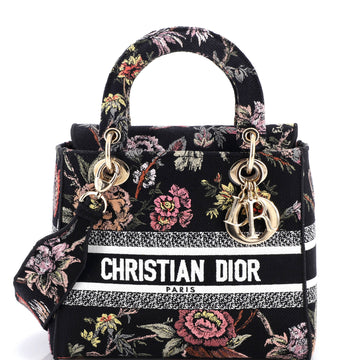 Christian Dior Lady D-Lite Bag Embroidered Canvas Medium