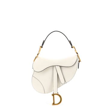 Christian Dior Saddle Handbag Leather Mini