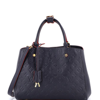 Louis Vuitton Montaigne Handbag Monogram Empreinte Leather MM