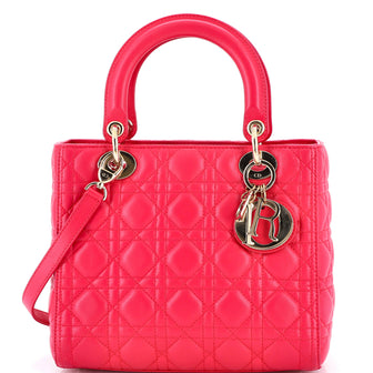 Christian Dior Lady Dior Bag Cannage Quilt Lambskin Medium