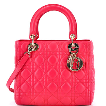 Christian Dior Lady Dior Bag Cannage Quilt Lambskin Medium