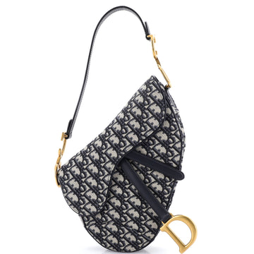 Christian Dior Saddle Handbag Oblique Canvas Medium