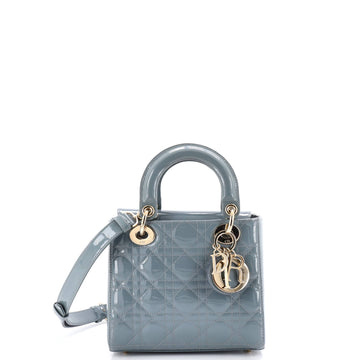 Christian Dior Lady Dior Bag Cannage Quilt Patent Small