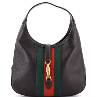 Gucci Web Jackie Soft Hobo Leather Medium