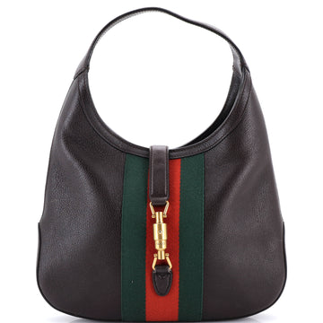 Gucci Web Jackie Soft Hobo Leather Medium