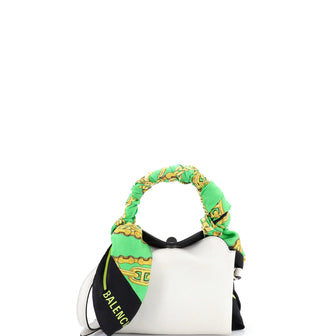 Balenciaga Flap Scarf Top Handle Bag Leather XS