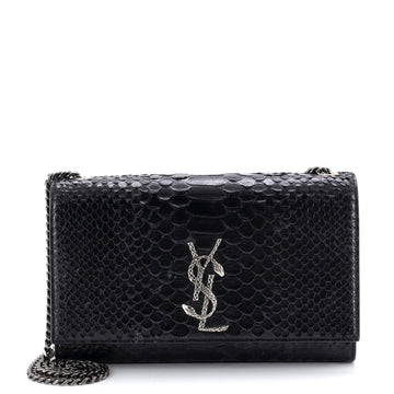 Saint Laurent Classic Monogram Crossbody Bag Python Embossed Leather Medium