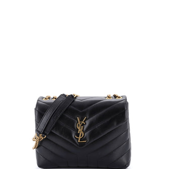 Saint Laurent Loulou Shoulder Bag Matelasse Chevron Leather Small