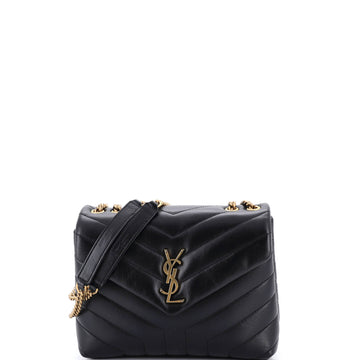 Saint Laurent Loulou Shoulder Bag Matelasse Chevron Leather Small