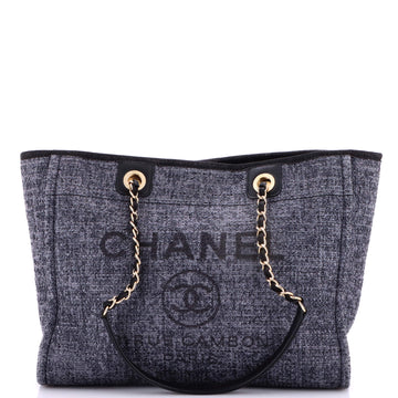 Chanel Deauville Tote Raffia with Glitter Detail Small