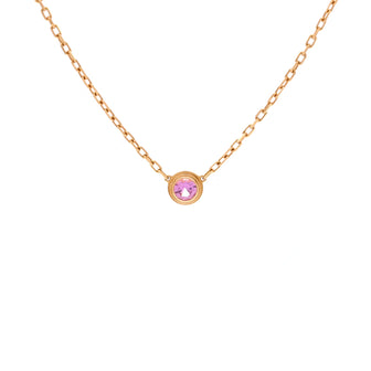 Cartier Cartier D'Amour Pendant Necklace 18K Rose Gold with Pink Sapphire Small