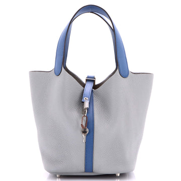 Hermes Bicolor Picotin Lock Bag Clemence with Swift MM
