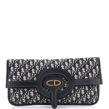 Christian Dior Fold Over Clutch Oblique Canvas