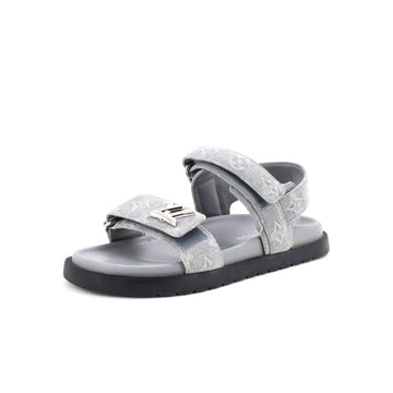Louis Vuitton Women's Sunset Comfort Flat Sandals Monogram Denim