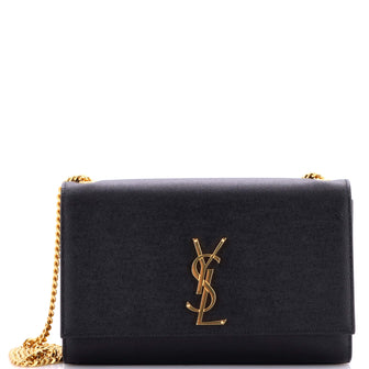 Saint Laurent Classic Monogram Crossbody Bag Grainy Leather Medium