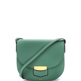 Celine Trotteur Crossbody Bag Grainy Leather Small