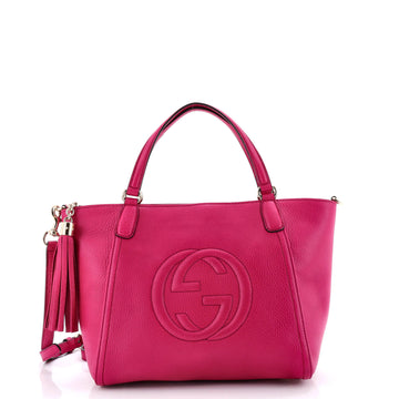 Gucci Soho Convertible Top Handle Bag Leather Small