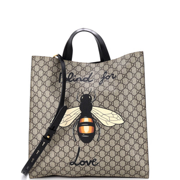 Gucci Convertible Soft Open Tote Printed GG Coated Canvas Tall