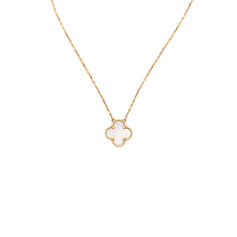 Van Cleef & Arpels Vintage Alhambra Pendant Necklace 18K Yellow Gold and Mother of Pearl
