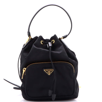Prada Drawstring Bucket Bag Tessuto Small