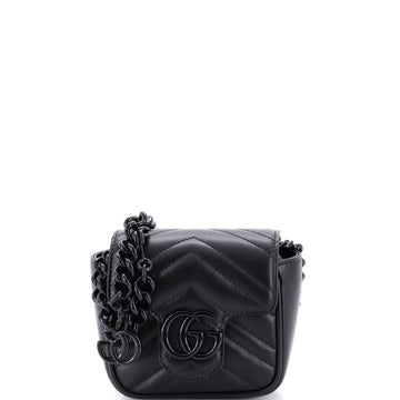 Gucci GG Marmont Flap Belt Bag Matelasse Leather Mini