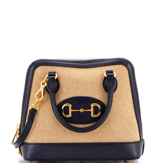 Gucci Horsebit 1955 Top Handle Bag Canvas Mini