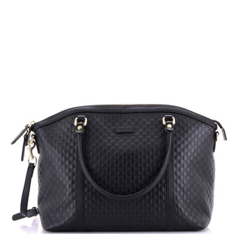 Gucci Britt Convertible Dome Satchel Microguccissima Leather Medium