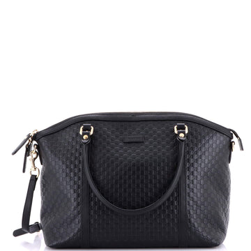 Gucci Britt Convertible Dome Satchel Microguccissima Leather Medium