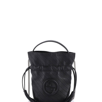 Gucci Blondie NM Bucket Bag Diagonal Quilted Leather Mini