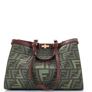 Fendi Peekaboo X-Tote Zucca Jacquard with Leather Medium
