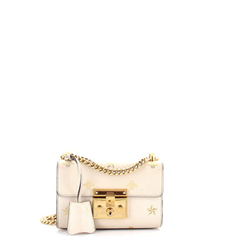 Gucci Padlock Shoulder Bag Printed Leather Small