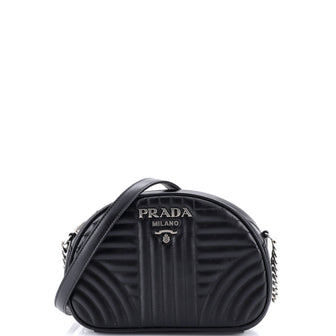 Prada Dome Crossbody Bag Diagramme Quilted Leather Small