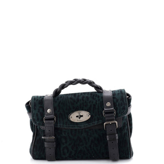 Mulberry Alexa Satchel NM Printed Suede and Leather Mini