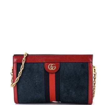 Gucci Ophidia Chain Shoulder Bag Suede Small
