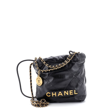 Chanel 22 Chain Hobo Quilted Calfskin Mini