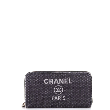 Chanel Deauville Flap Wallet Raffia Long