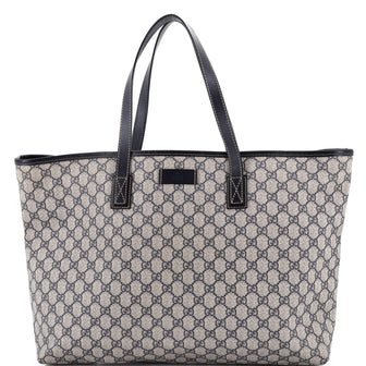 Gucci Plus Tote GG Coated Canvas with Leather Large