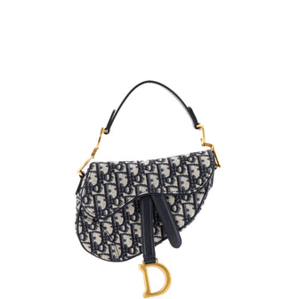 Christian Dior Saddle Handbag Oblique Canvas Mini