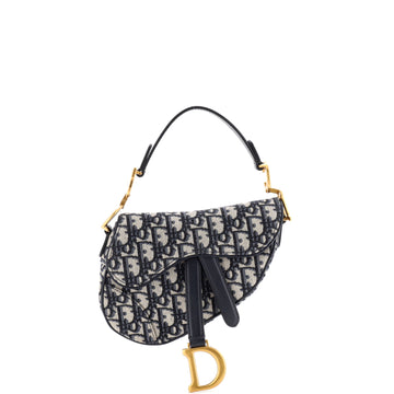 Christian Dior Saddle Handbag Oblique Canvas Mini