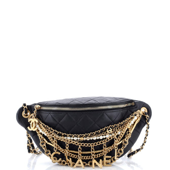 Chanel All About Chains Waist Bag Quilted Lambskin