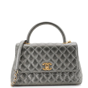 Chanel Coco Top Handle Bag Quilted Caviar Small